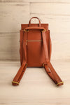 Laucala Brown Small Vegan Leather Backpack | La petite garçonne back view