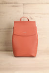 Laucala Pink Small Vegan Leather Backpack | La petite garçonne front view