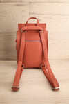 Laucala Pink Small Vegan Leather Backpack | La petite garçonne back view