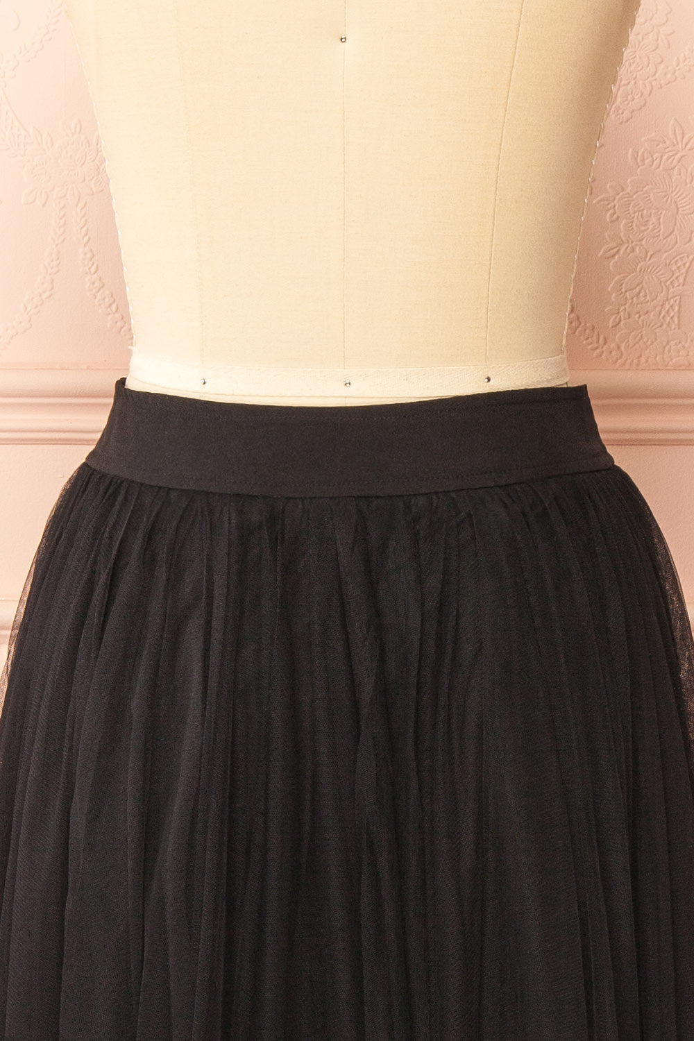 Laurelia Black Maxi Tulle Low Rise Skirt | Boutique 1861 back