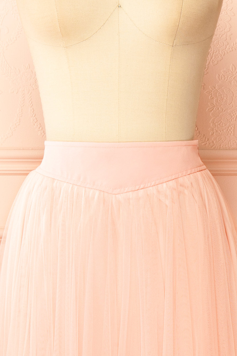 Laurelia Blush Low Rise Tulle Maxi Skirt | Boutique 1861 front