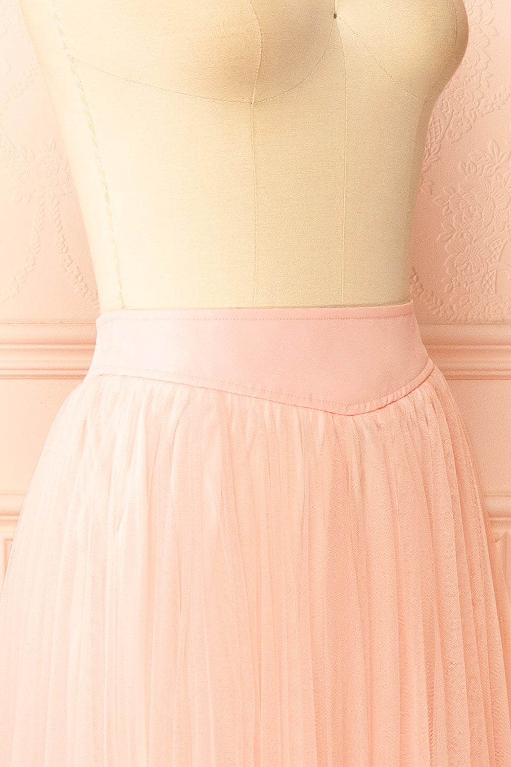 Laurelia Blush Low Rise Tulle Maxi Skirt | Boutique 1861 side