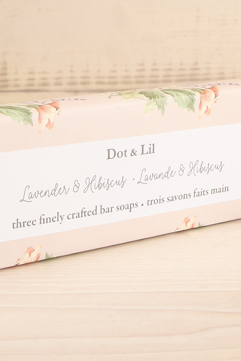 Lavender & Hibiscus Trio Soap Gift Set | Maison garçonne close-up