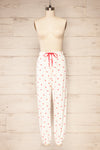 Layona Ivory Pyjama Jogger Pants w/ Heart Pattern | La petite garçonne front view