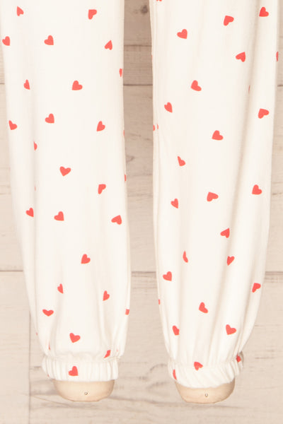 Layona Ivory Pyjama Jogger Pants w/ Heart Pattern | La petite garçonne bottom