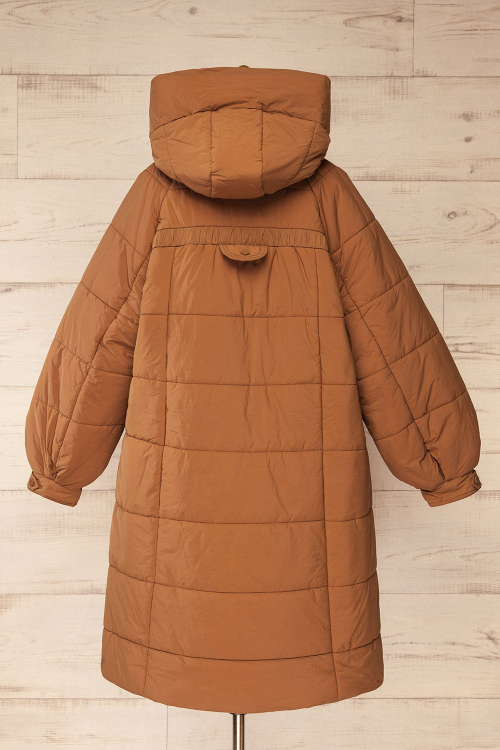 Lazio Brown Long Oversized Coat | La petite garçonne  back view