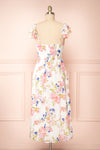 Leda Midi Floral Dress w/ Ruffle Straps | Boutique 1861 back view