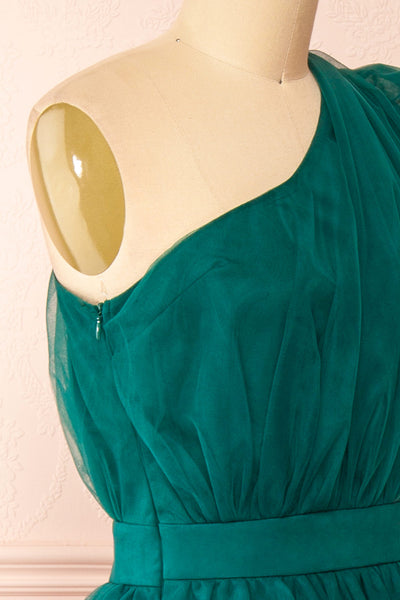 Leillia Green Tulle Midi Dress | Boutique 1861  side