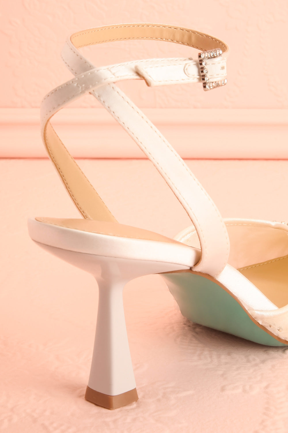 Leisha Pointed-Toe Bling Ankle Strap Heels | Boudoir 1861 back