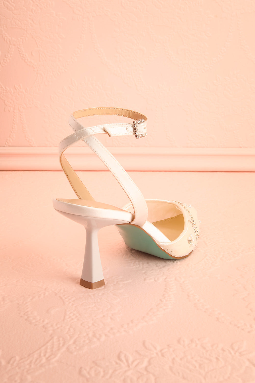 Leisha Pointed-Toe Bling Ankle Strap Heels | Boudoir 1861 back view