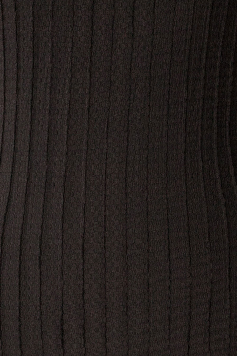 Lenexa Black Midi Dress with Puff Sleeves | La petite garçonne fabric 