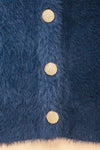 Leni Blue Fuzzy Cardigan | Boutique 1861  fabric