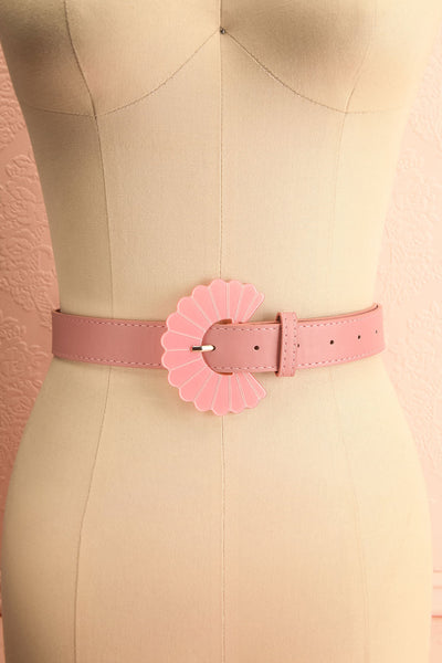 Lestrange Pink Faux Leather Belt w/ Resin Buckle | Boutique 1861