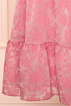 Leviosa Dark Pink Midi Dress w/ Empire Waist | Boutique 1861 bottom