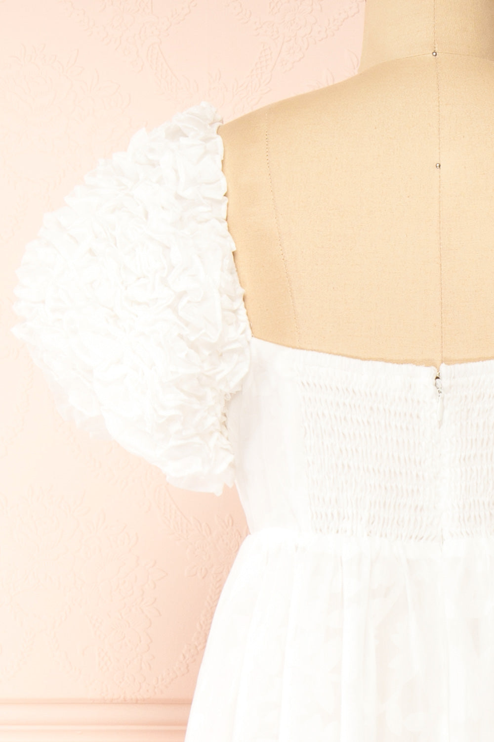 Leviosa White Midi Dress w/ Empire Waist | Boutique 1861 back