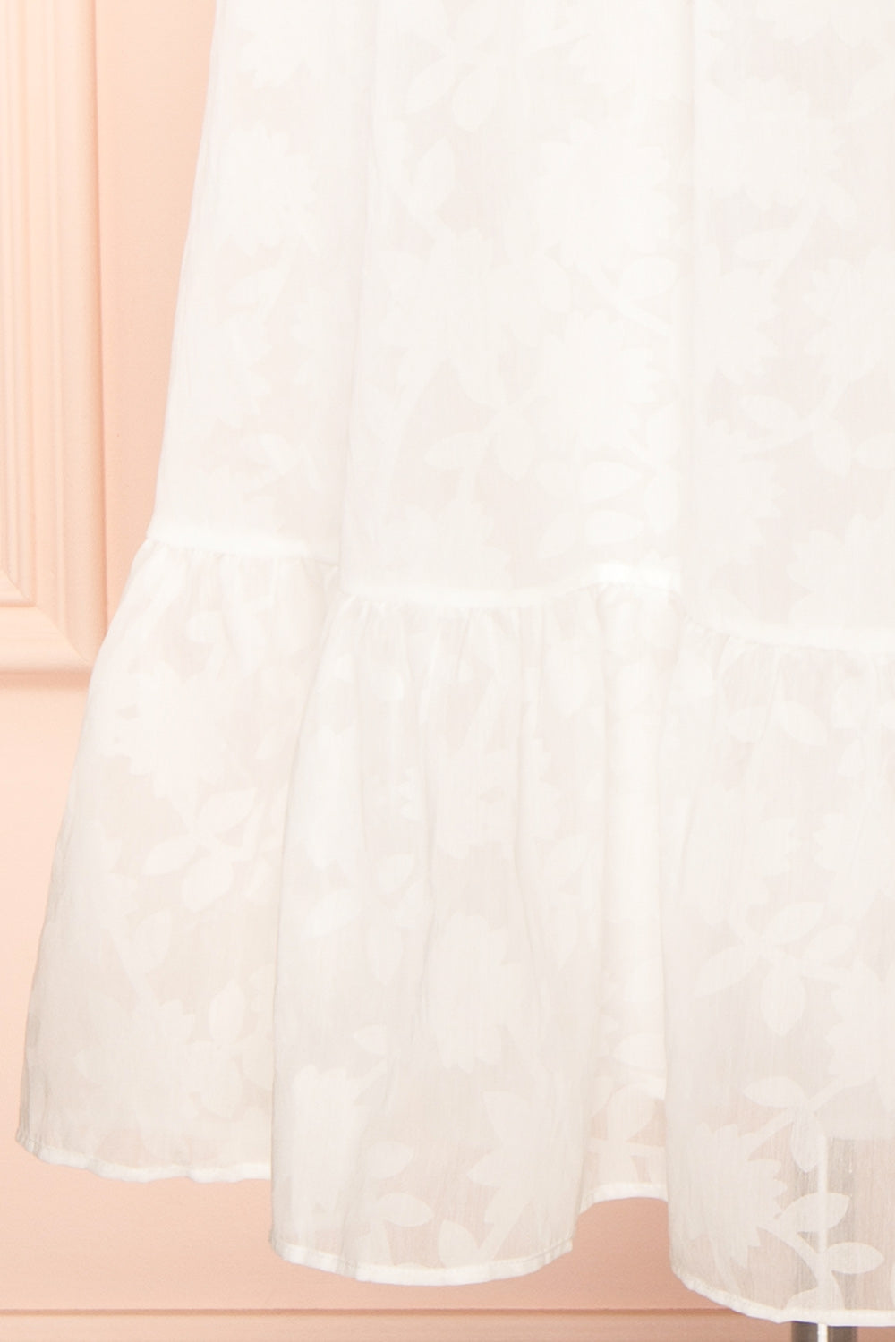 Leviosa White Midi Dress w/ Empire Waist | Boutique 1861 bottom