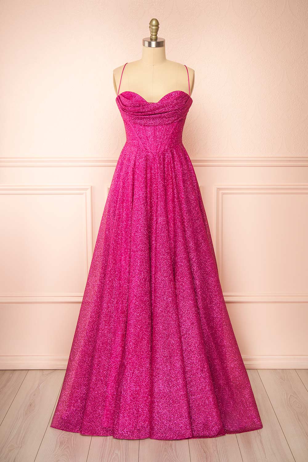 Baby pink evening dresses best sale