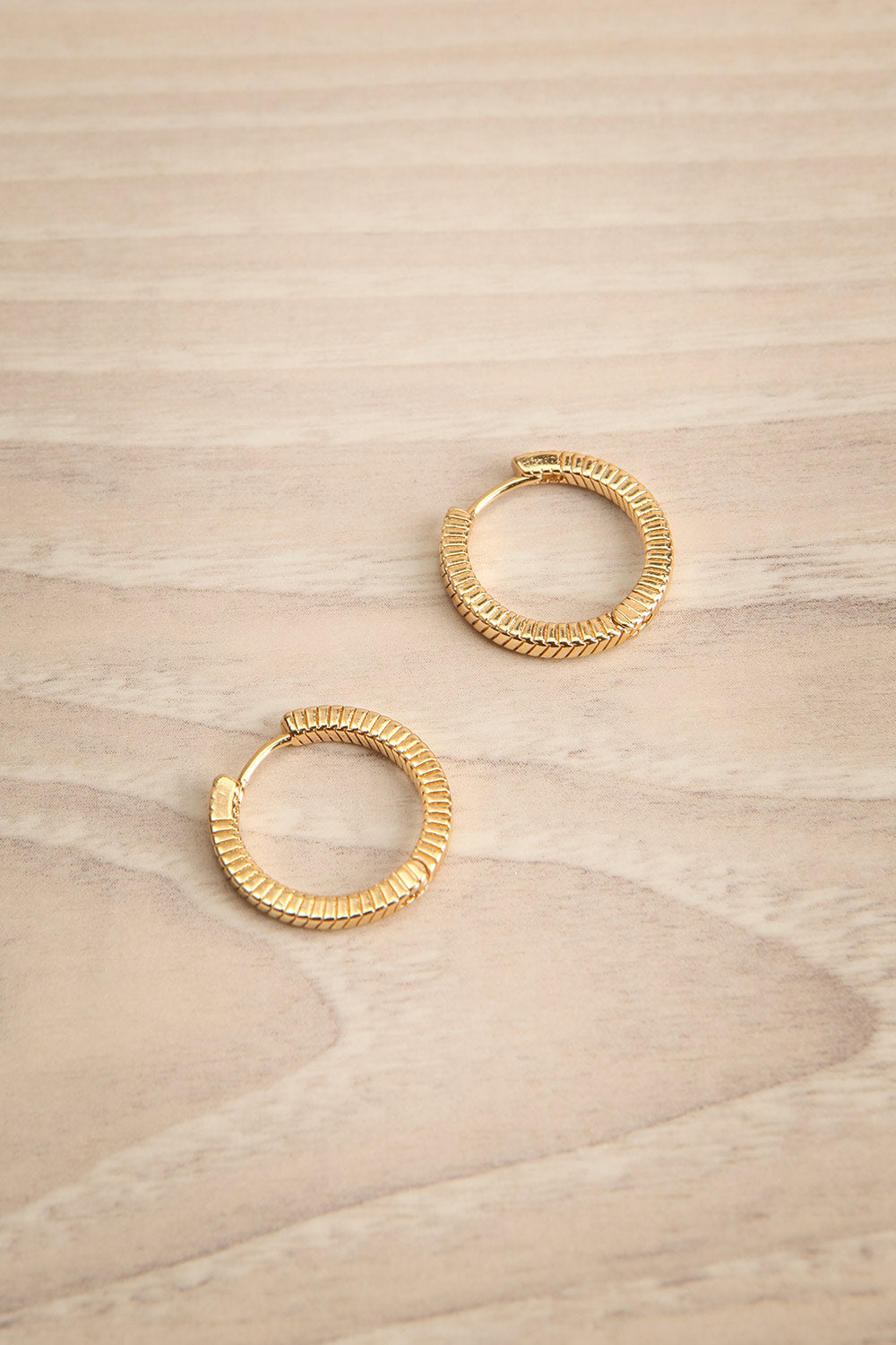 Liberta Gold Square Snake Hoop Earrings | La petite garçonne