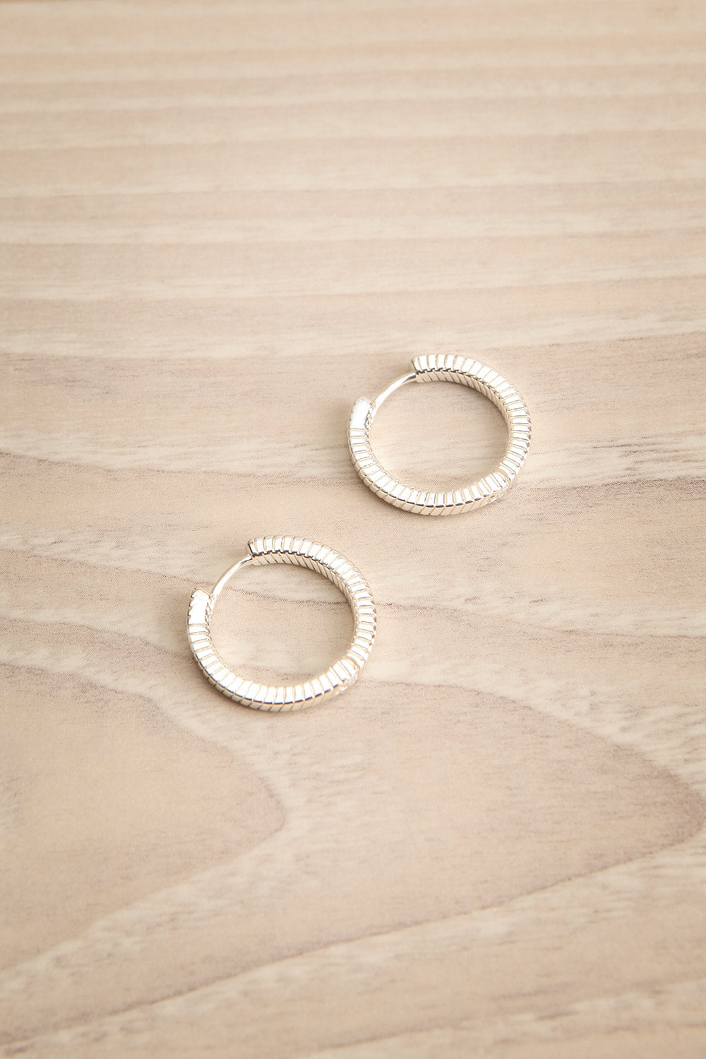 Liberta Silver Square Snake Hoop Earrings | La petite garçonne