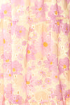 Lidia Floral Midi Dress w/ Large Ruffles | Boutique 1861 fabric
