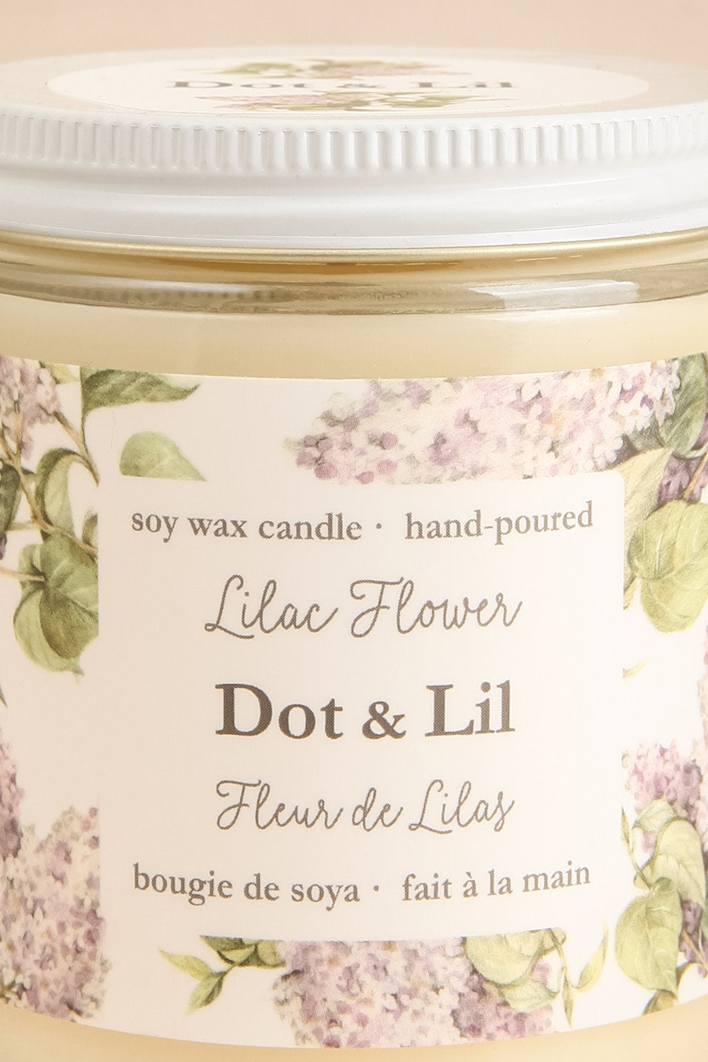 Lilac Flower Candle | La petite garçonne  close-up