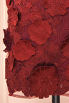Liliane Burgundy Short Mesh Dress w/ Flowers | Boutique 1861 bottom