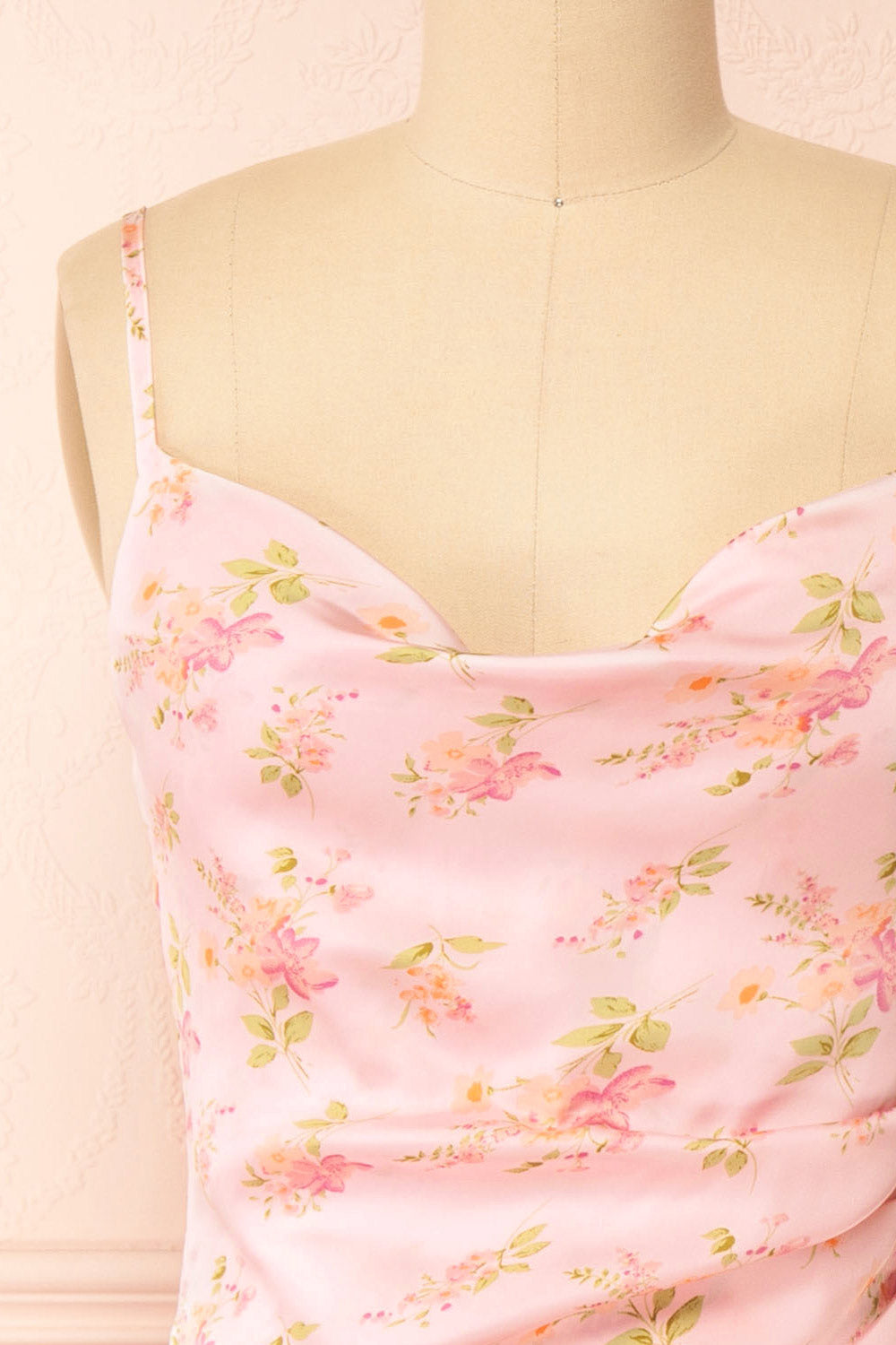 Lilirose Cowl Neck Floral Midi Dress | Boutique 1861 front
