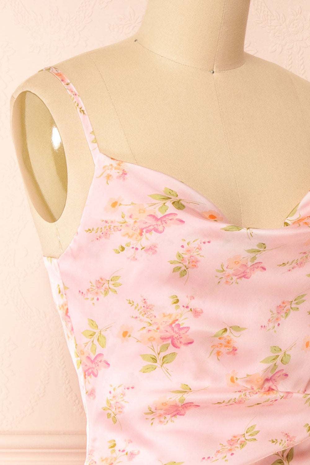 Lilirose Cowl Neck Floral Midi Dress | Boutique 1861 side