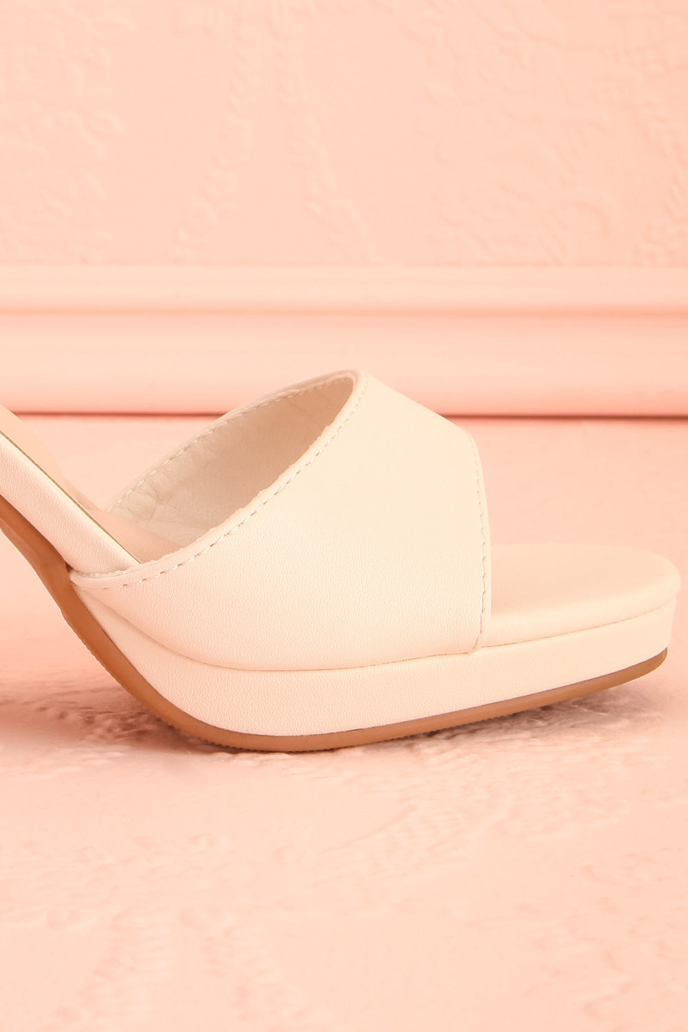 Lillis Ivory Platform Block Heel Sandals | Boutique 1861 side