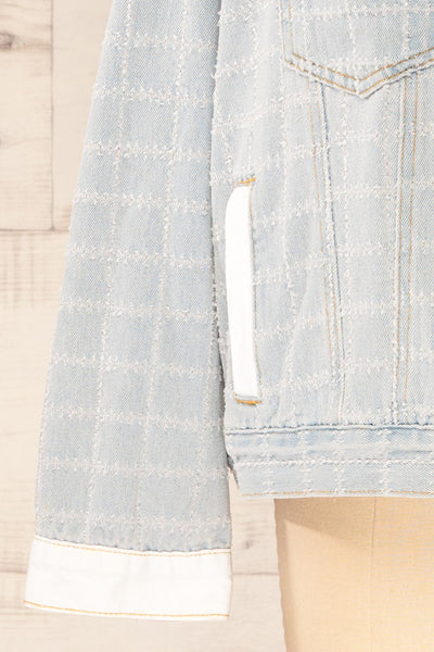 Lisbon Blue Oversized Denim Jacket w/ Embroidery | La petite garçonne  sleeve