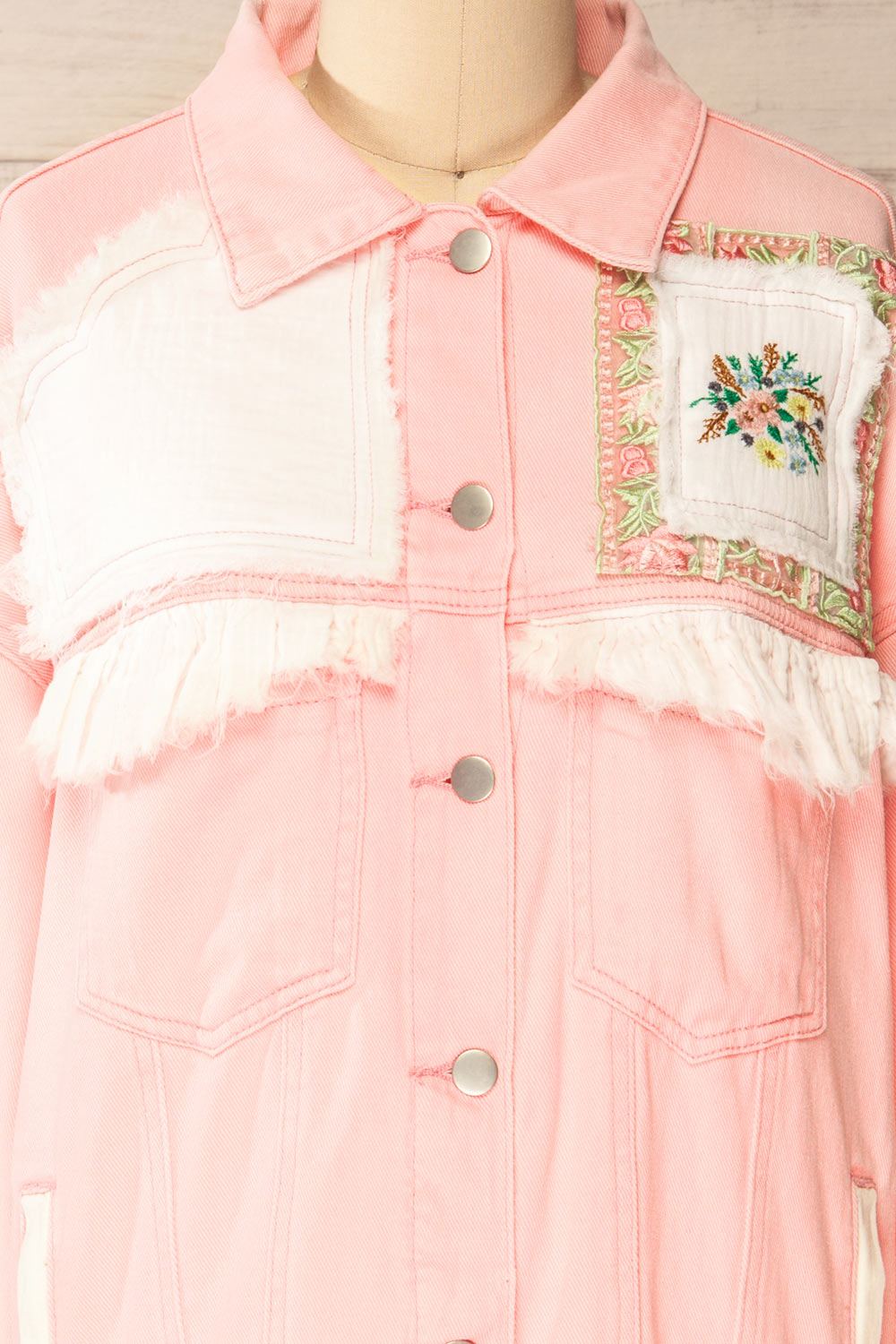 Womens Neon Pink Denim Jacket Size 14 12 10 8 16 Ladies Jean Cropped Jackets  | eBay