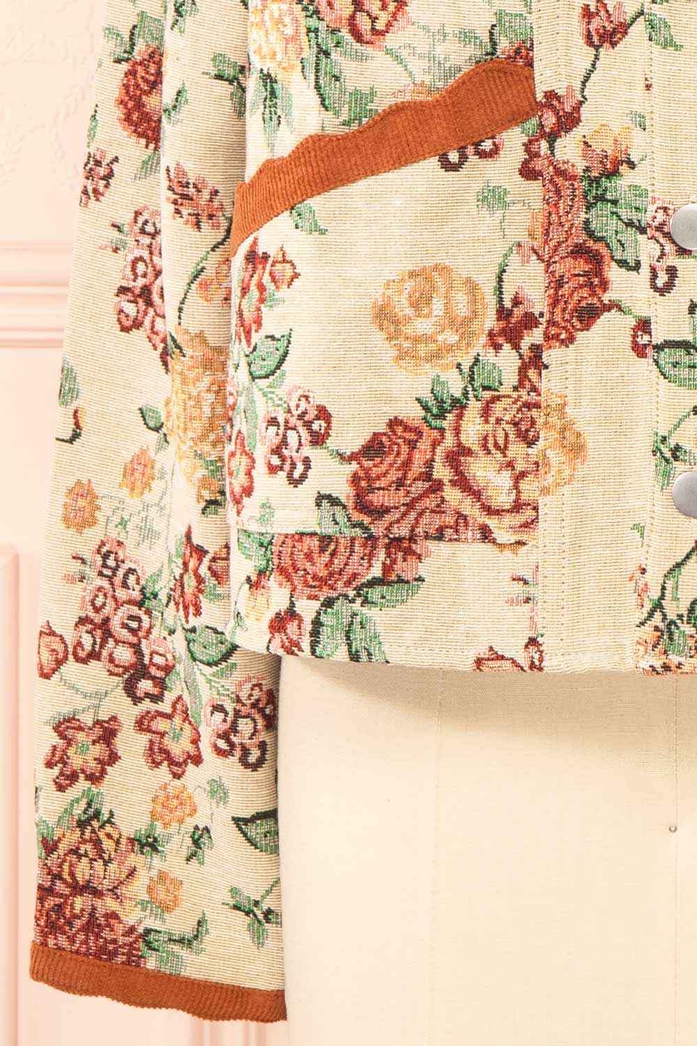 Lismore Floral Jacquard Jacket | Boutique 1861 sleeve 