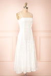 Lisy White Midi Dress w/ Openwork | Boutique 1861 side view