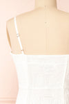 Lisy White Midi Dress w/ Openwork | Boutique 1861 back close-up