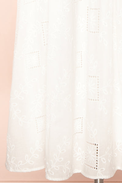 Lisy White Midi Dress w/ Openwork | Boutique 1861 bottom