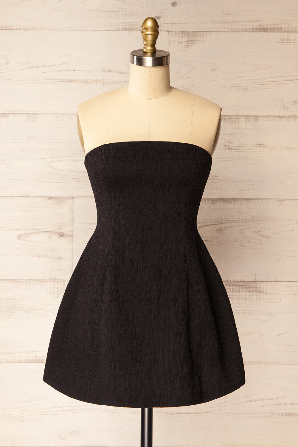 Lithgow Mini Strapless Black Dress | La petite garçonne front view