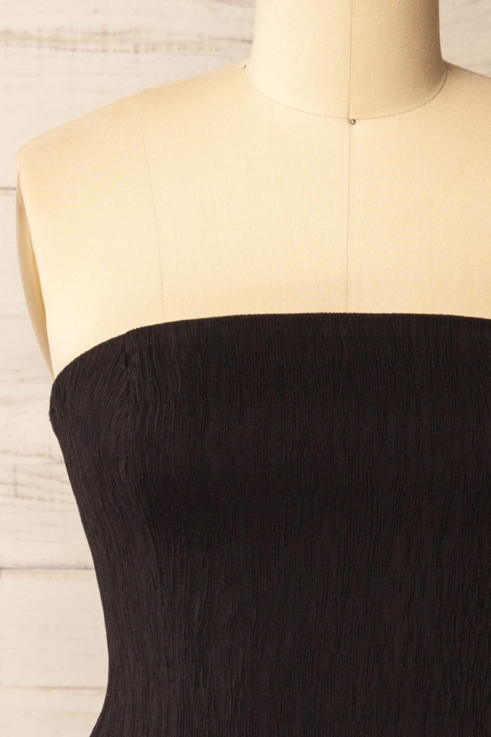 Lithgow Mini Strapless Black Dress | La petite garçonne front