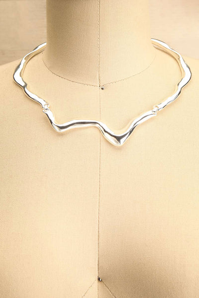 Livarot Silver Asymmetrical Necklace | La petite garçonne