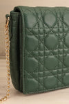 Livingstone Green Faux Leather Crossbody Bag | La petite garçonne side close-up