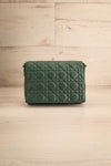 Livingstone Green Faux Leather Crossbody Bag | La petite garçonne front view