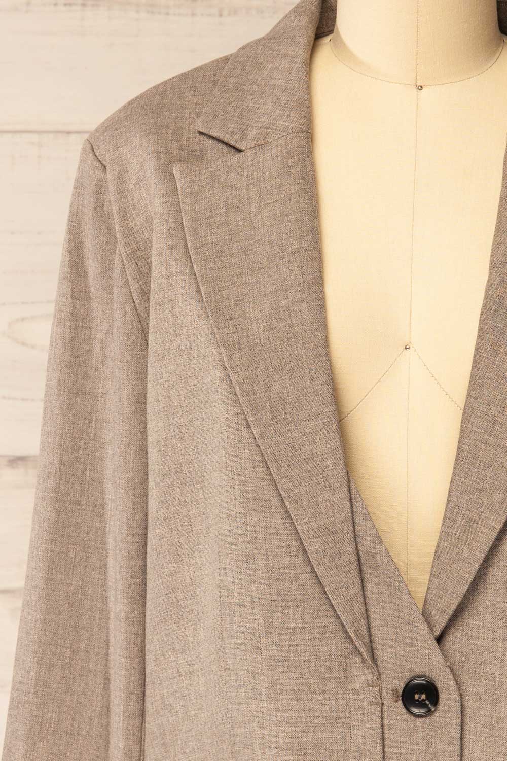 Livourne Oversized Grey Blazer | La petite garçonne front