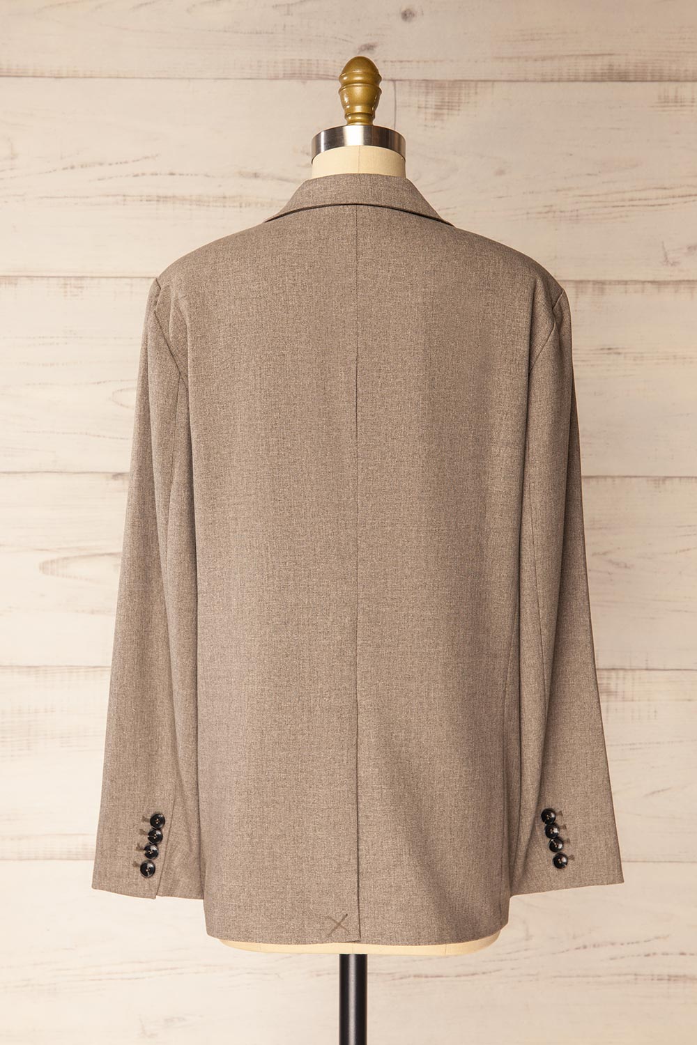 Livourne Oversized Grey Blazer | La petite garçonne back view