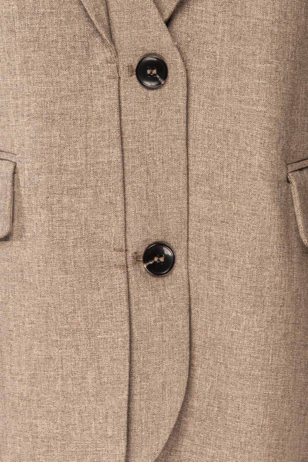 Livourne Oversized Grey Blazer | La petite garçonne fabric 