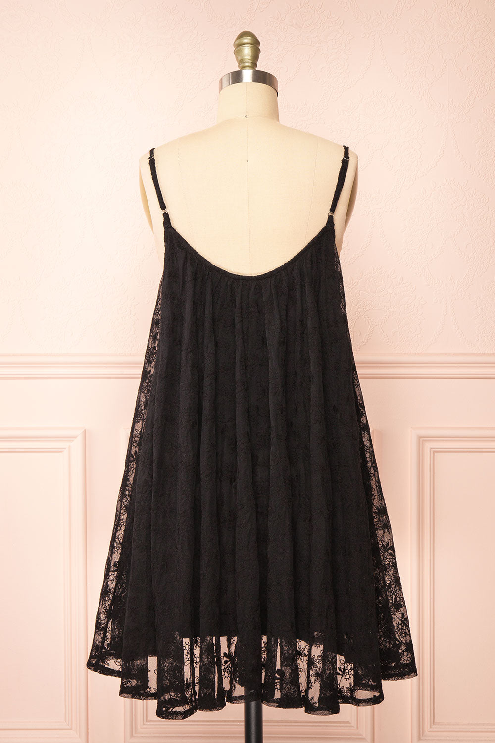 Liyan Black Short Floral Dress | Boutique 1861 back view