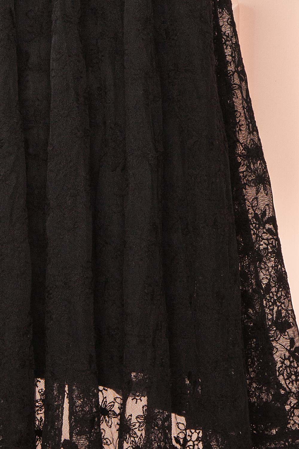 Liyan Black Short Floral Dress | Boutique 1861 fabric