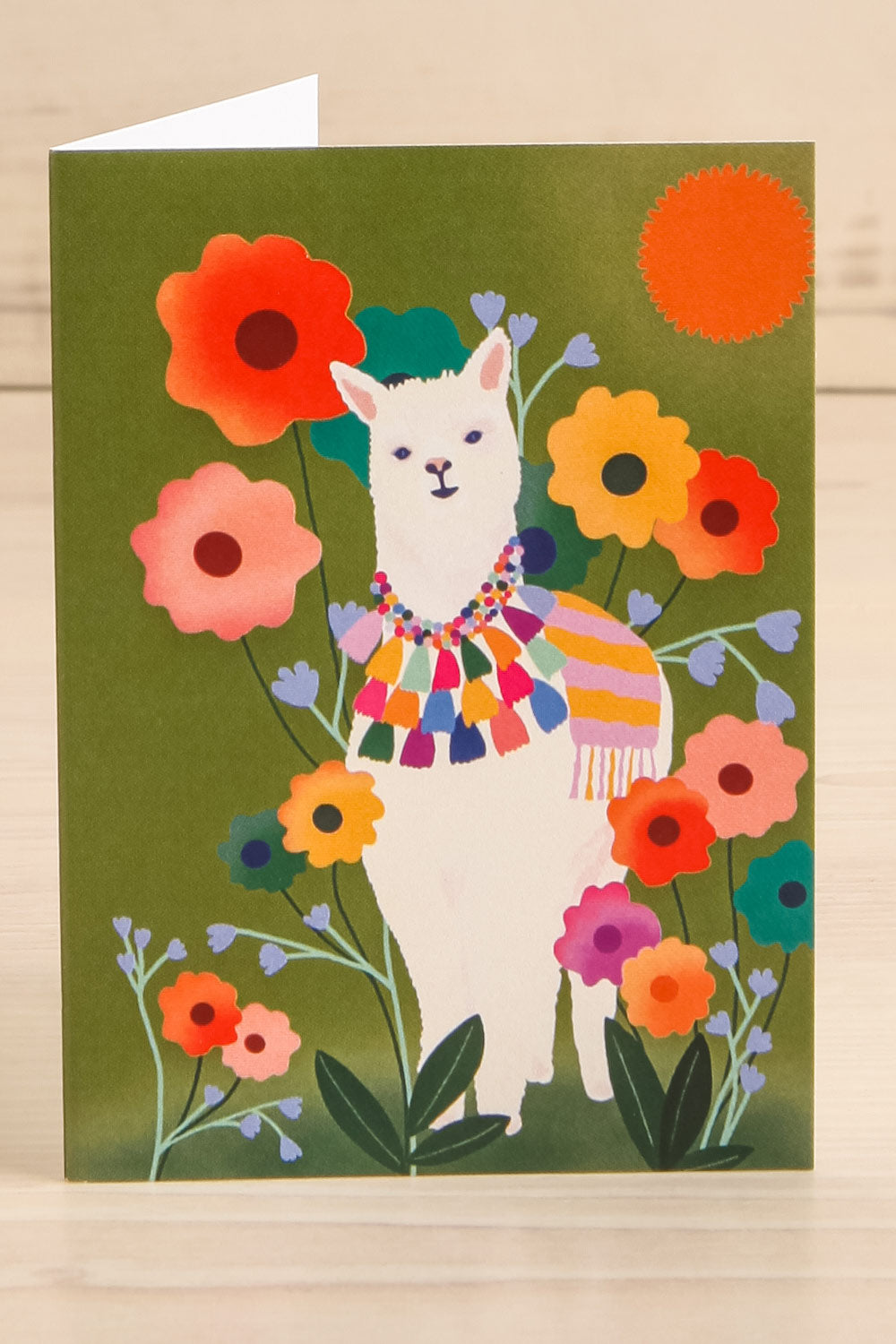 Lama Mini Greeting Card | Maison garçonne close-up