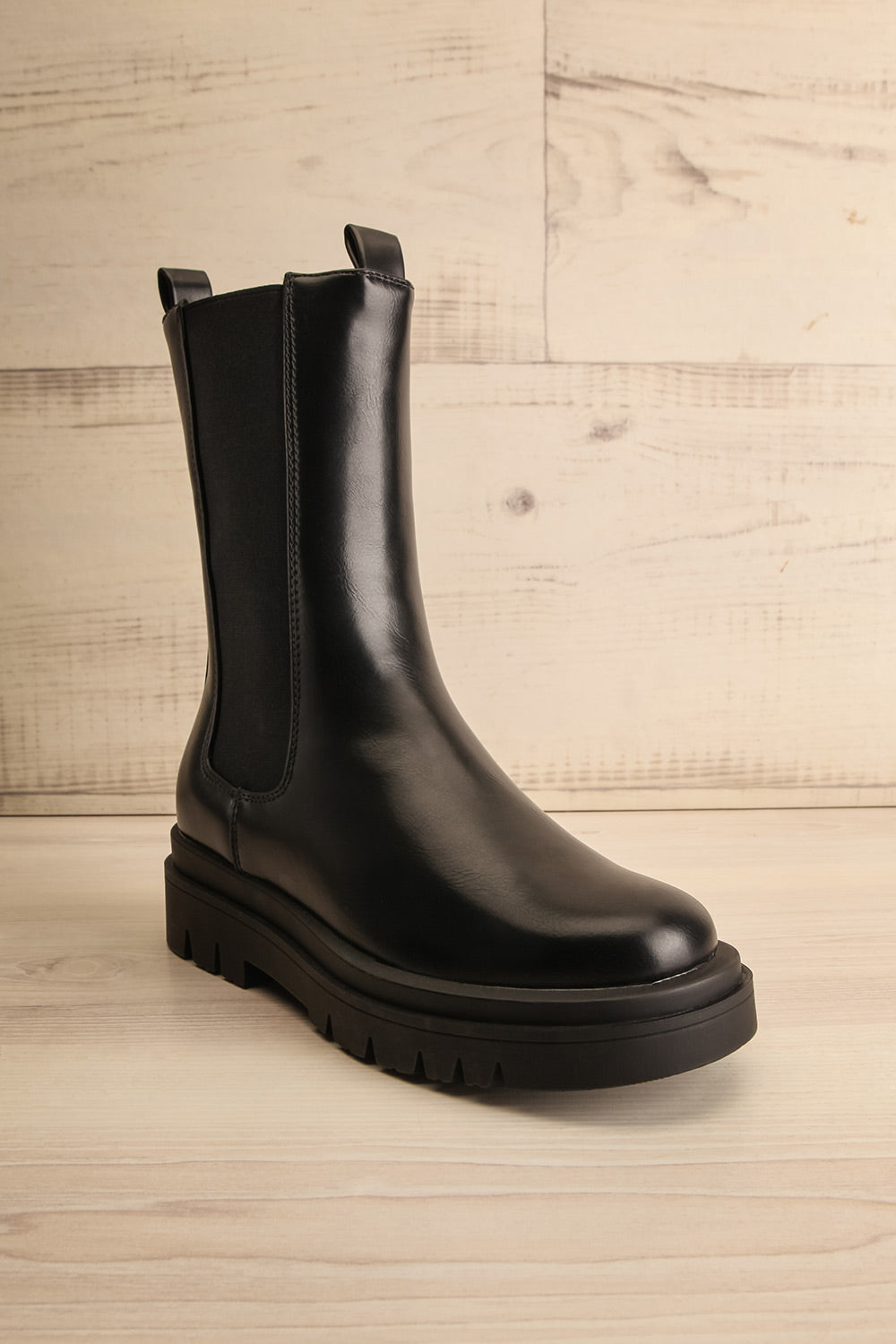 Lommel Black Rain Boots | La petite garçonne front view