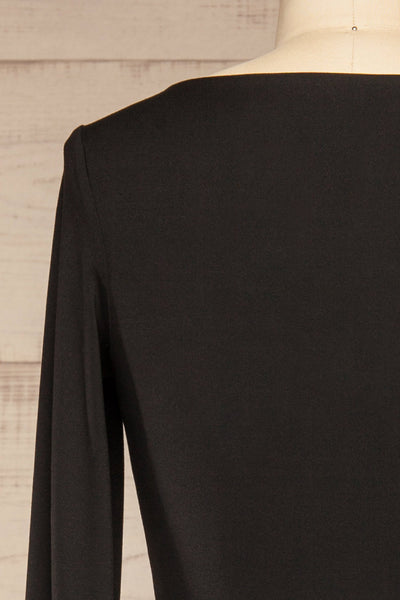 Longwy Long-Sleeved Black Bodysuit | La petite garçonne back