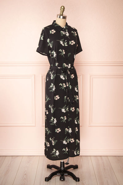 Loona Floral Midi Shirt Dress | Boutique 1861 side view