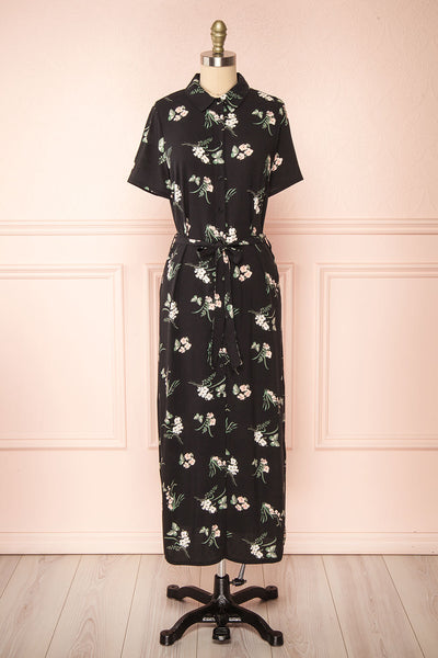 Loona Floral Midi Shirt Dress | Boutique 1861 front view